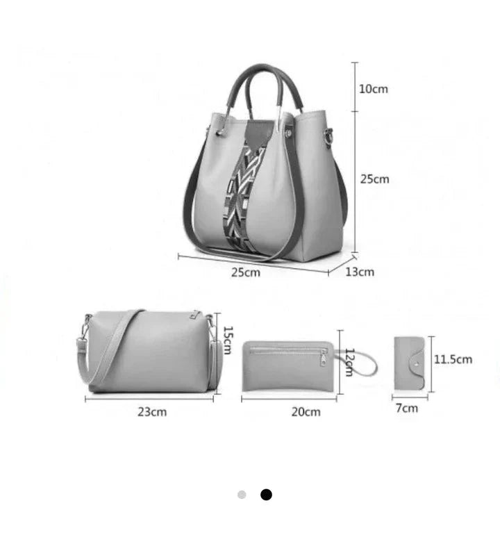 4 PIECE HAND BAG - SKIN