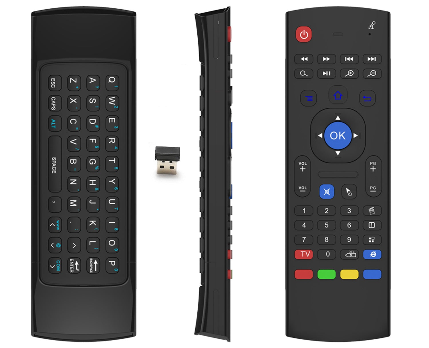 Air Mouse Remote for Smart TV with Built-in Keyboard (LCD REMOTE)