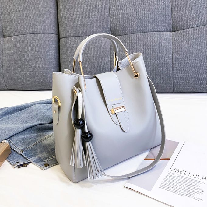 3 PIECE HAND BAG - GREY